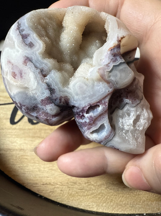 Super druzy Purple Sphalerite skull
