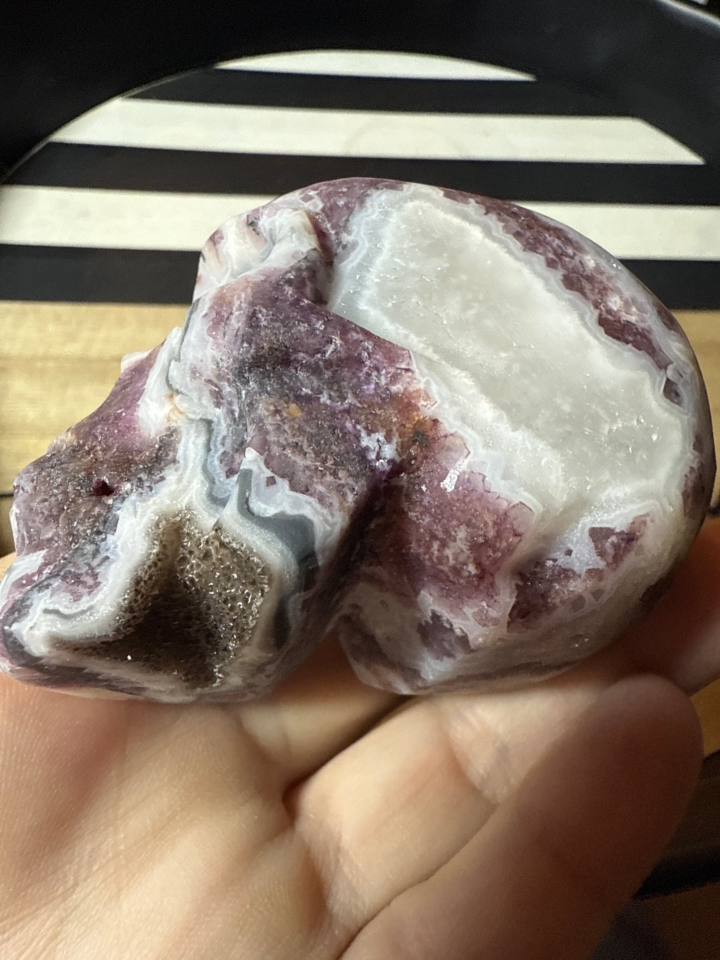 Super druzy Purple Sphalerite skull