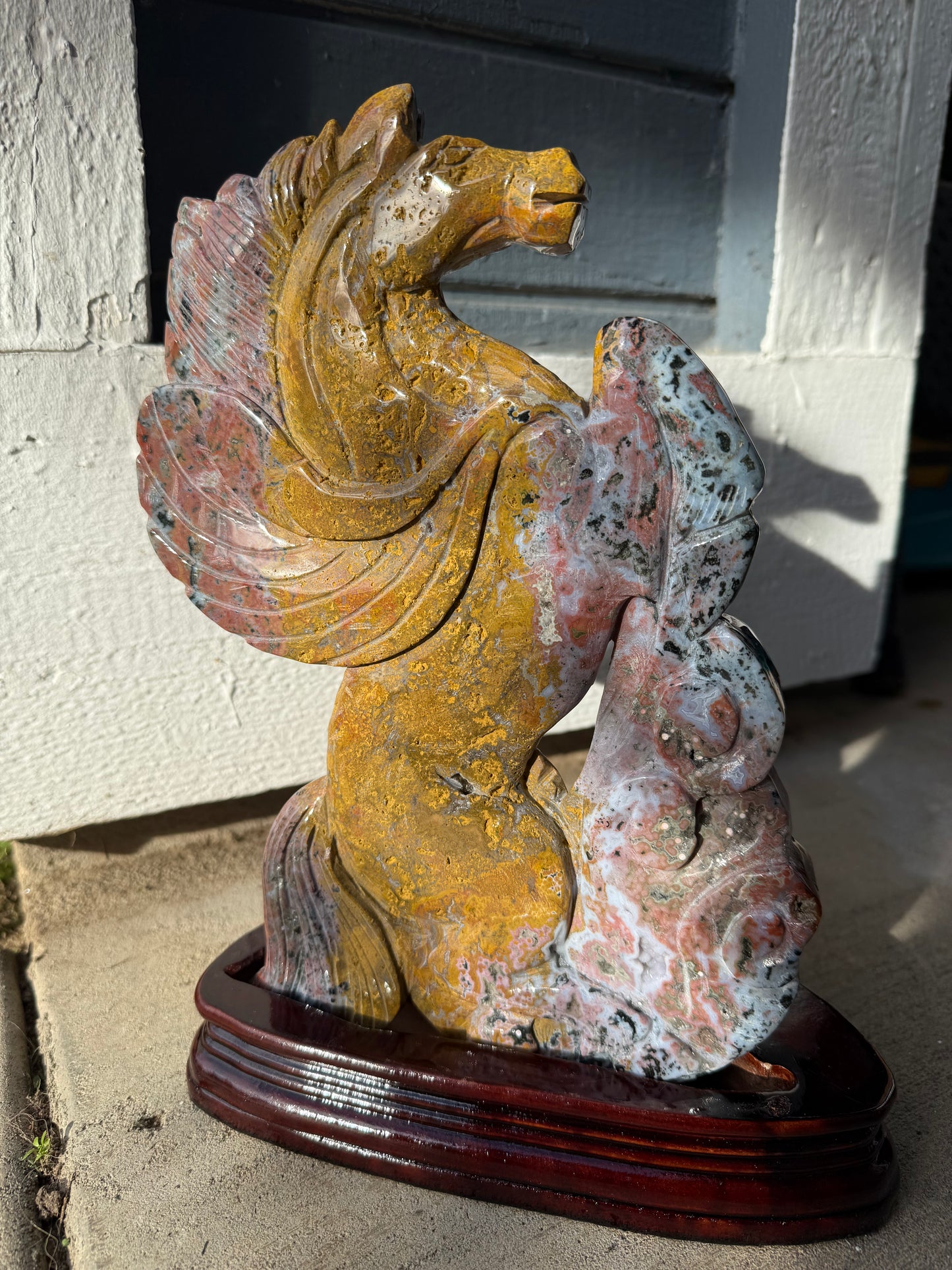 Dreamy OJ Pegasus with custom wooden stand