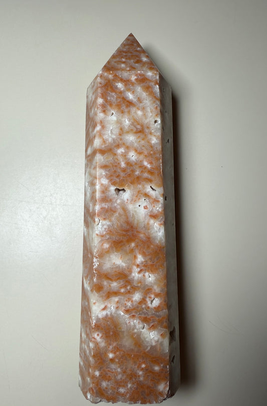 Unique Large Orange calcite tower