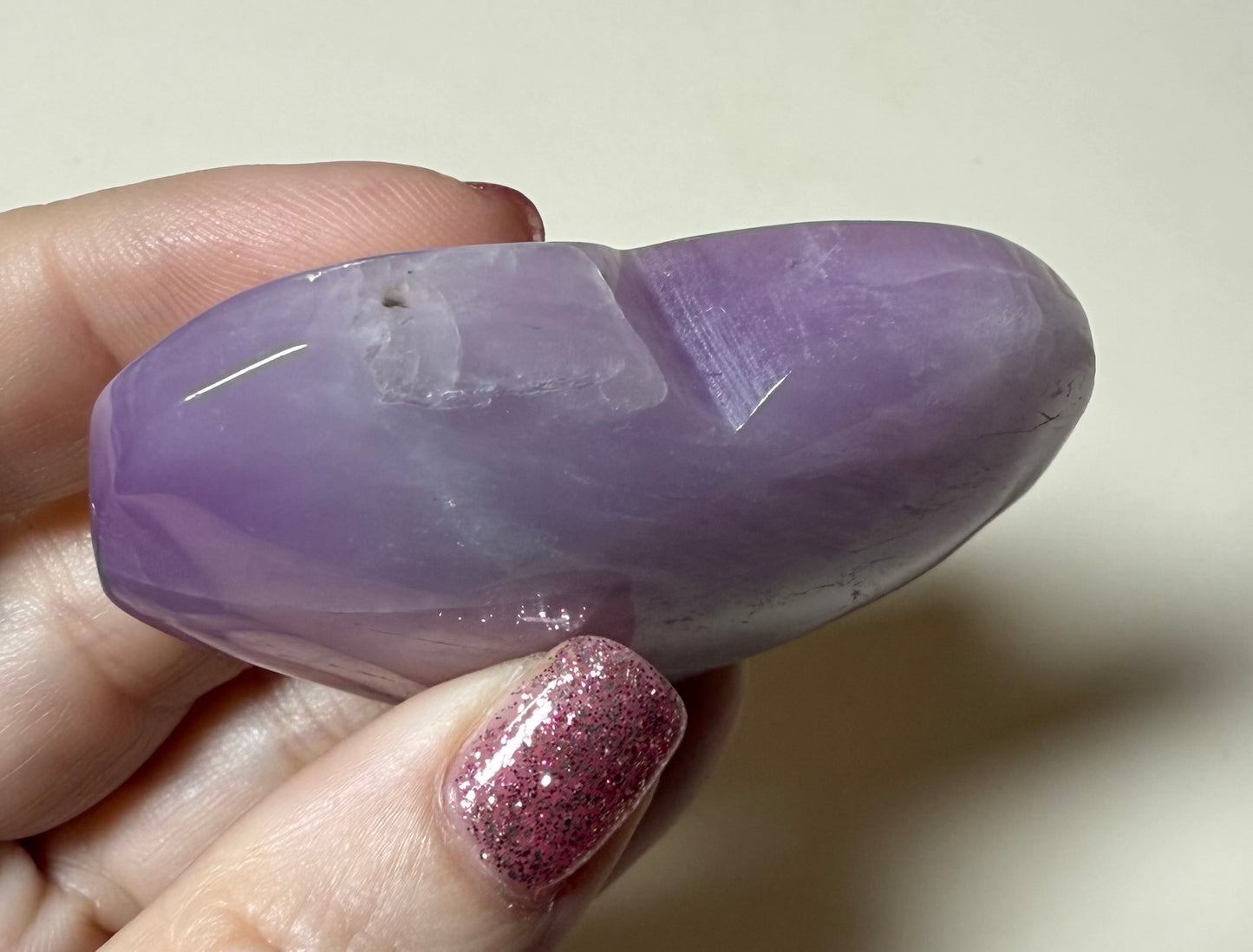 Pretty flashy lavender Kunzite heart
