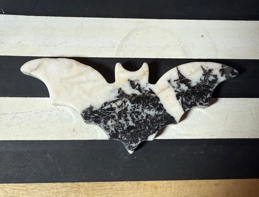 Bat carving in Zebra Jasper