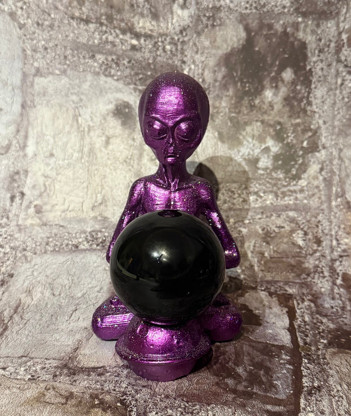 Flashy Rainbow Obsidian Crystal Sphere – 59.6 mm of deep healing magic