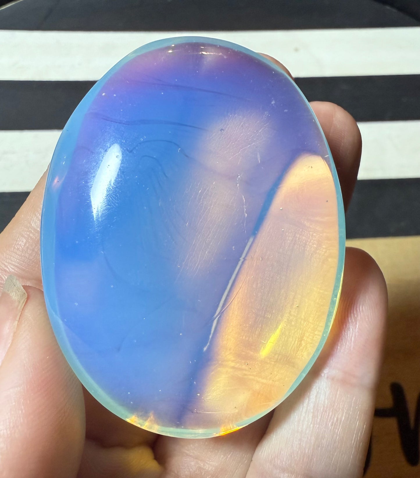 Blue Opalite Palm stone