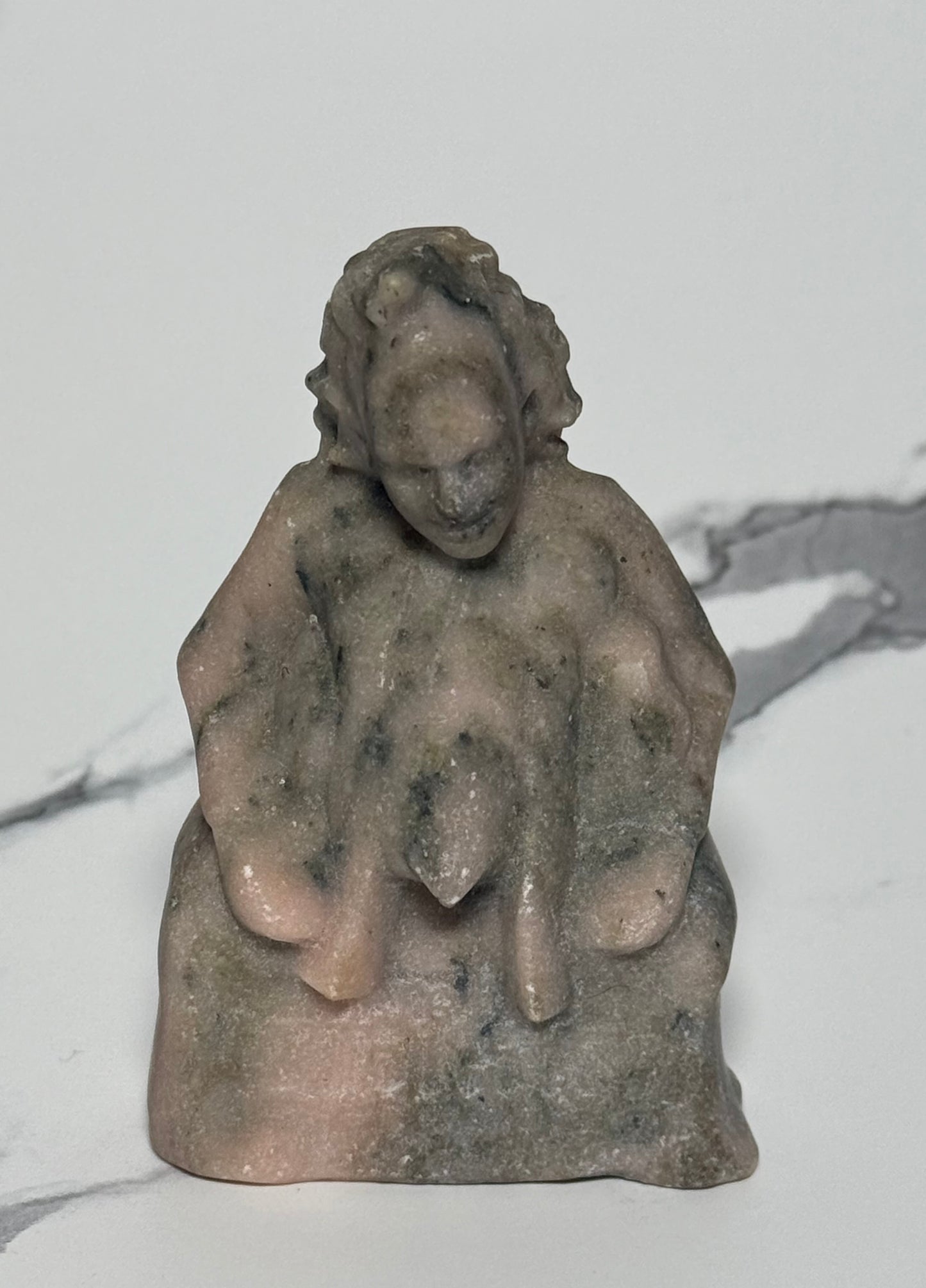Pink Zebra Jasper Halloween spooky movie 4 inch tall carving