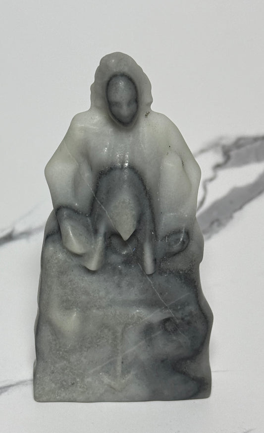 Tai Chi Jasper stone Halloween spooky movie 3.5 inch tall carving